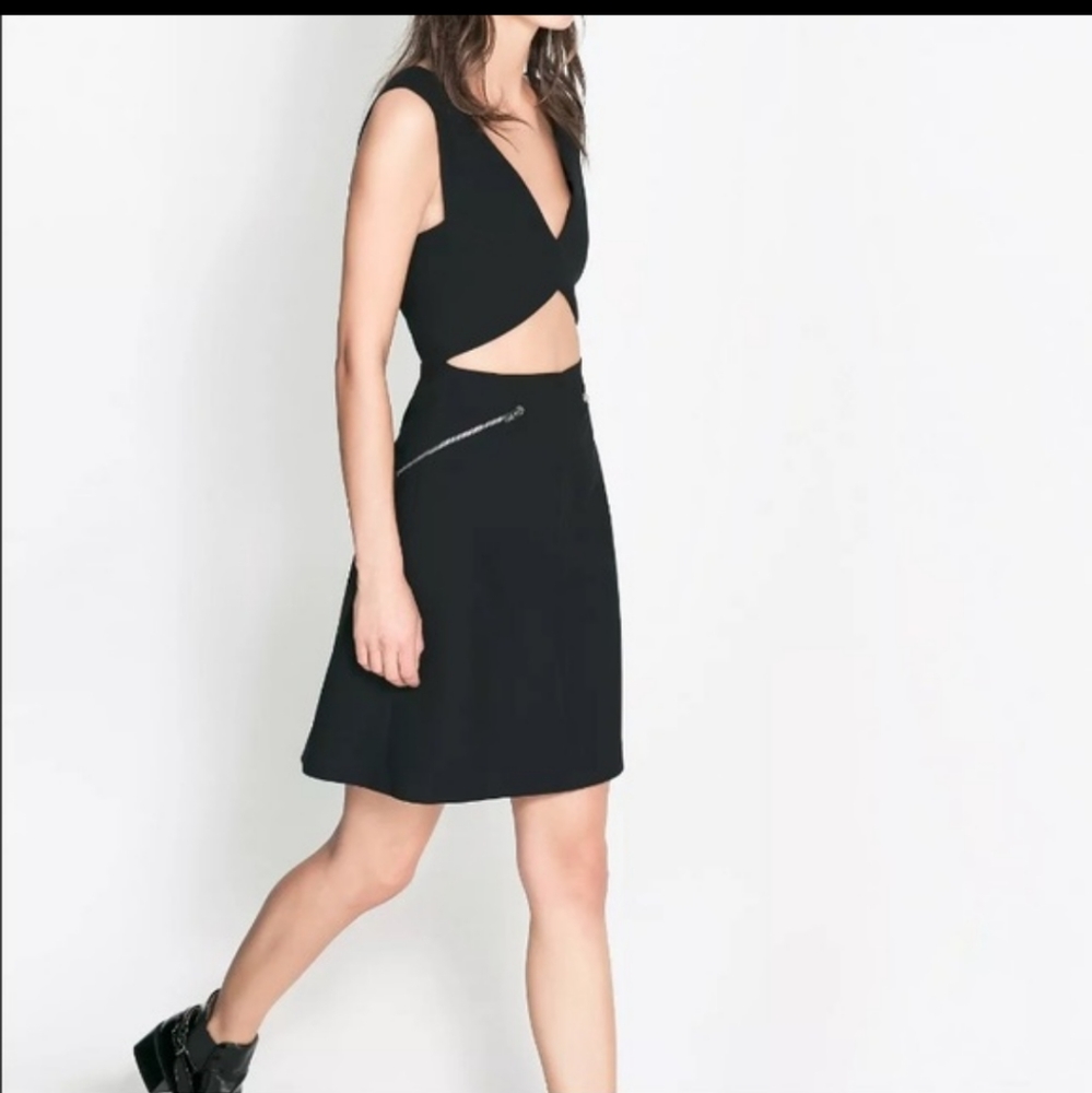 NWT Zara Studio Sexy Cut Off Dress Size S